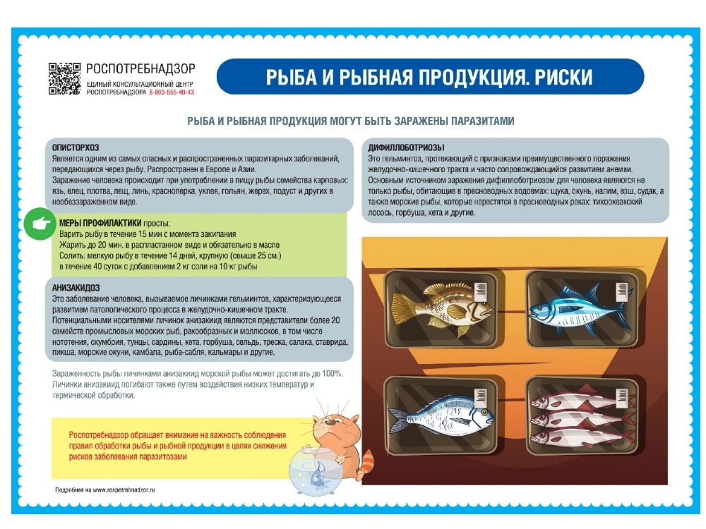 О профилактике заболеваний, передающихся через рыбу